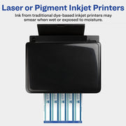 Avery® Durable White Wraparound Labels 9-3/4" x 1-1/4" , Permanent Adhesive, for Laser and Inkjet Printers