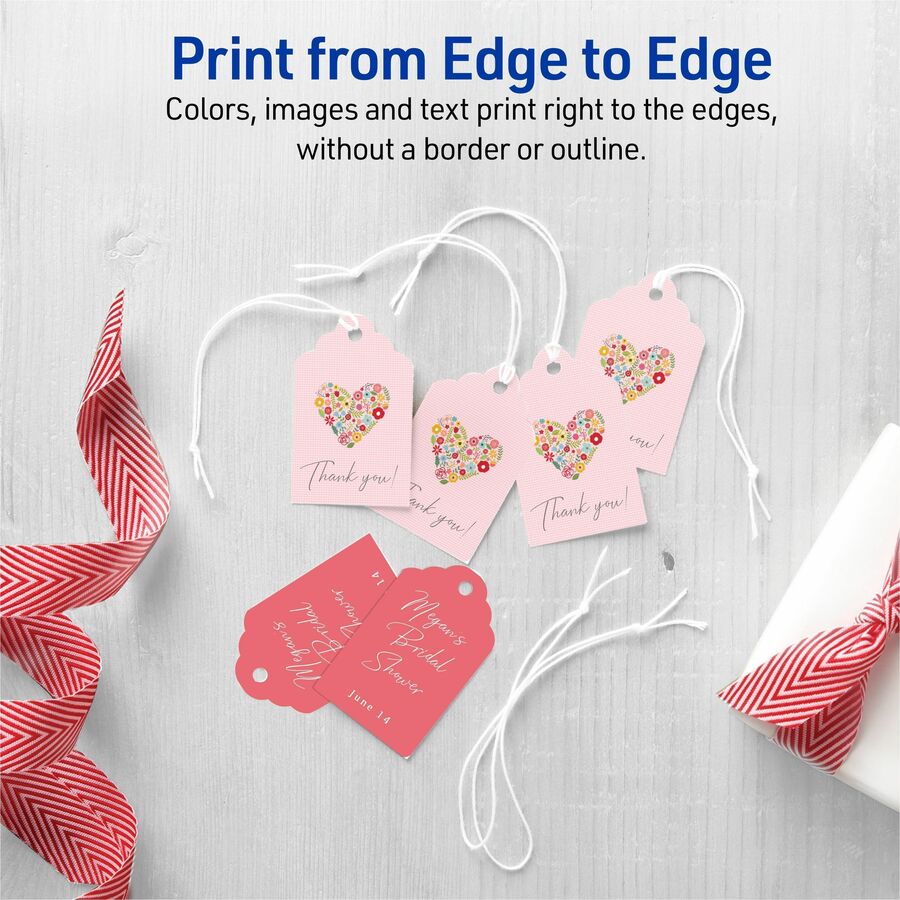 Avery Scalloped Tags with String , 2" x 1.25" , 180 Tags (22848)