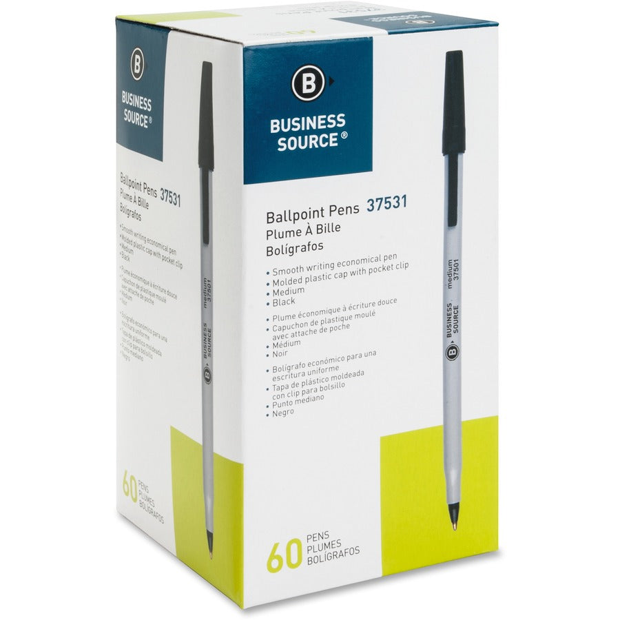 Stylos-bille à corps fixe Business Source en paquet en vrac - BSN37532