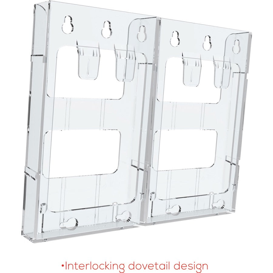 Deflecto Lit Loc Interlocking Literature Display