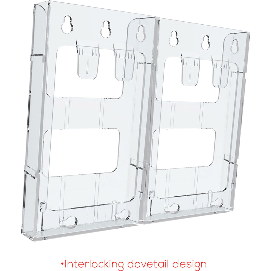 Deflecto Lit Loc Interlocking Magazine Display