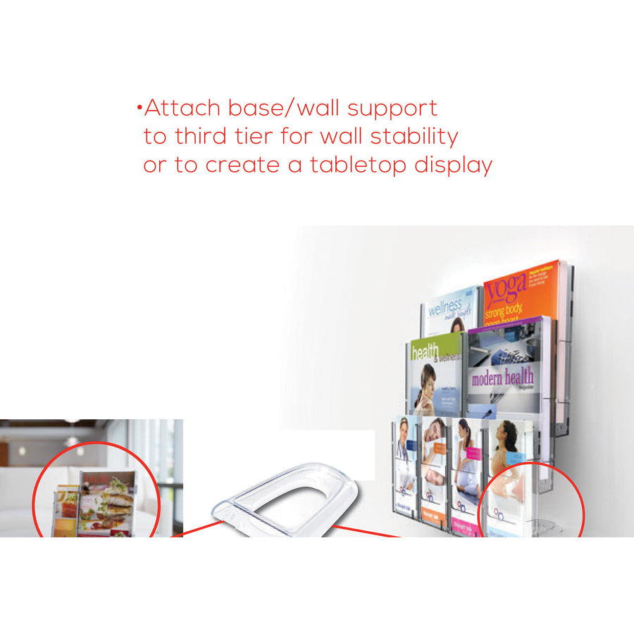 Deflecto Lit Loc Interlocking Magazine Display