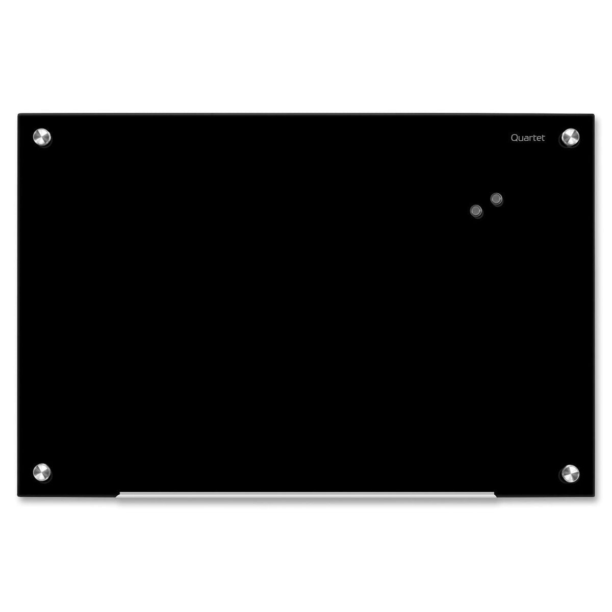 Quartet Infinity Magnetic Glass Dry-Erase Board - Black, 3' x 2'