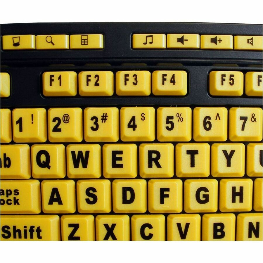 Adesso Luminous 4X Large-Print Multimedia Keyboard — USB