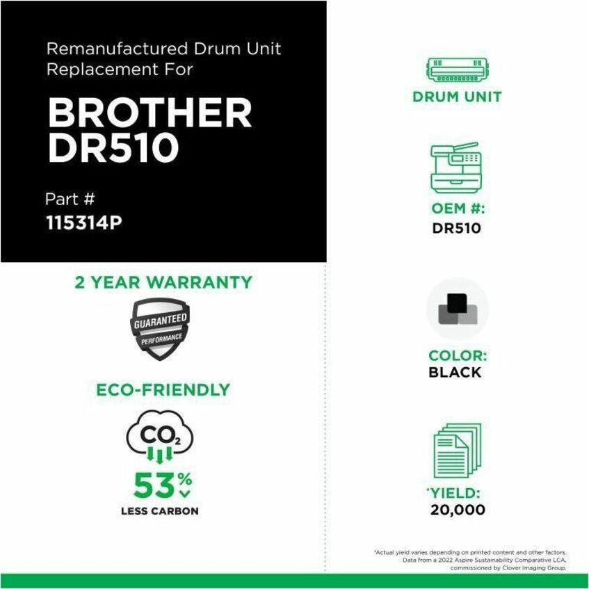 Clover Imaging Remanufactured Drum Unit for Brother DR510