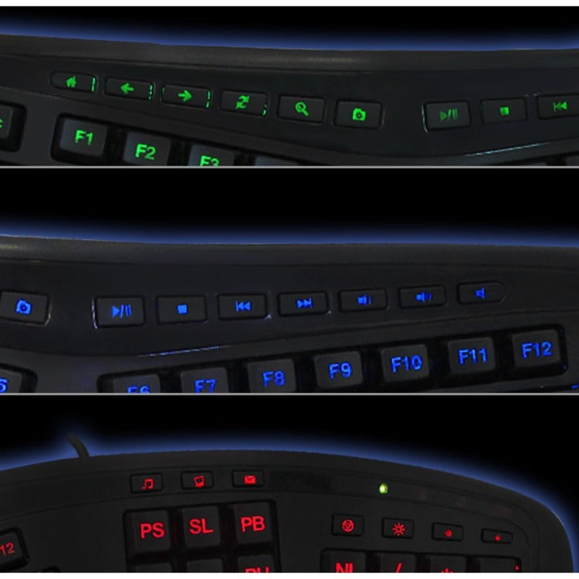 Adesso Tru-Form AKB-150EB Illuminated Ergonomic Keyboard