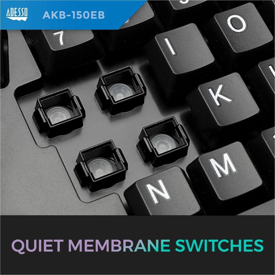 Adesso Tru-Form AKB-150EB Illuminated Ergonomic Keyboard