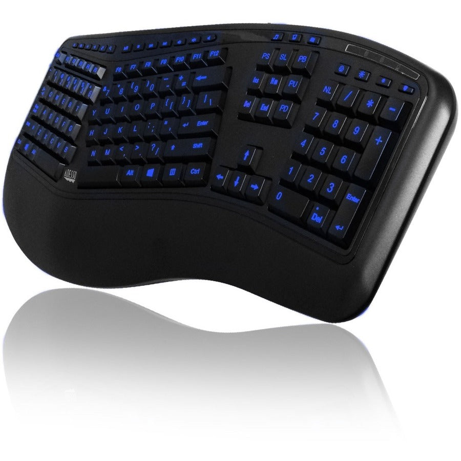 Adesso Tru-Form AKB-150EB Illuminated Ergonomic Keyboard