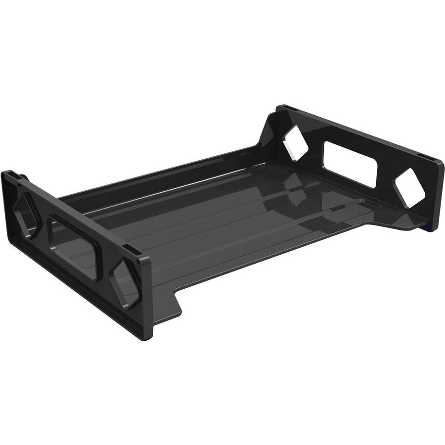 Deflecto Sustainable Office Stackable Desk Tray — Legal, Black