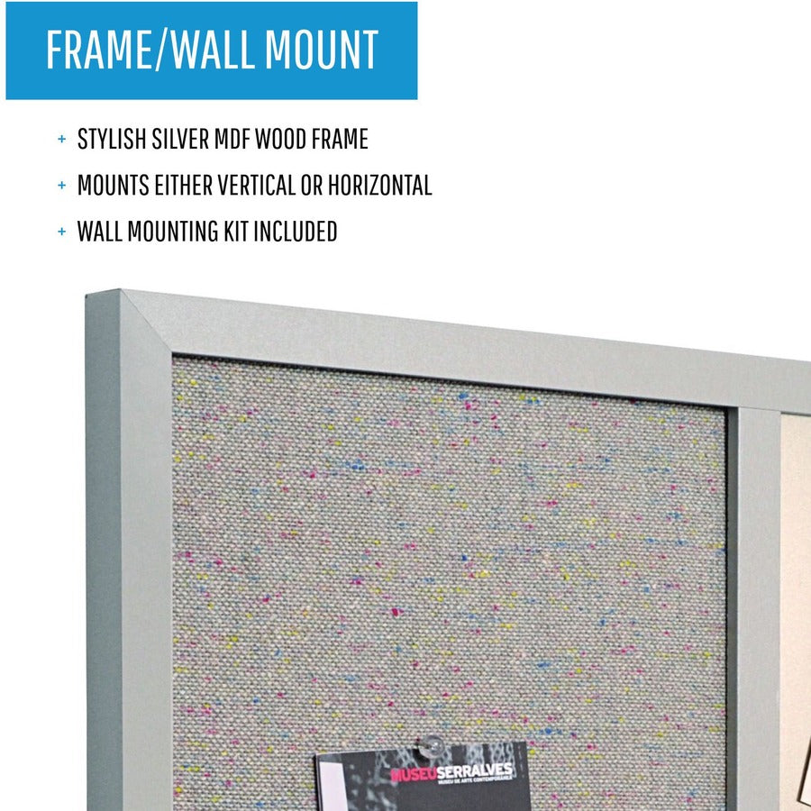 MasterVision MV Fabric/Dry-erase Bulletin Board