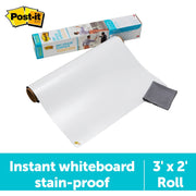 Surface de film effaçable à sec autocollant Post-it®, 60,96 cm x 91,44 cm