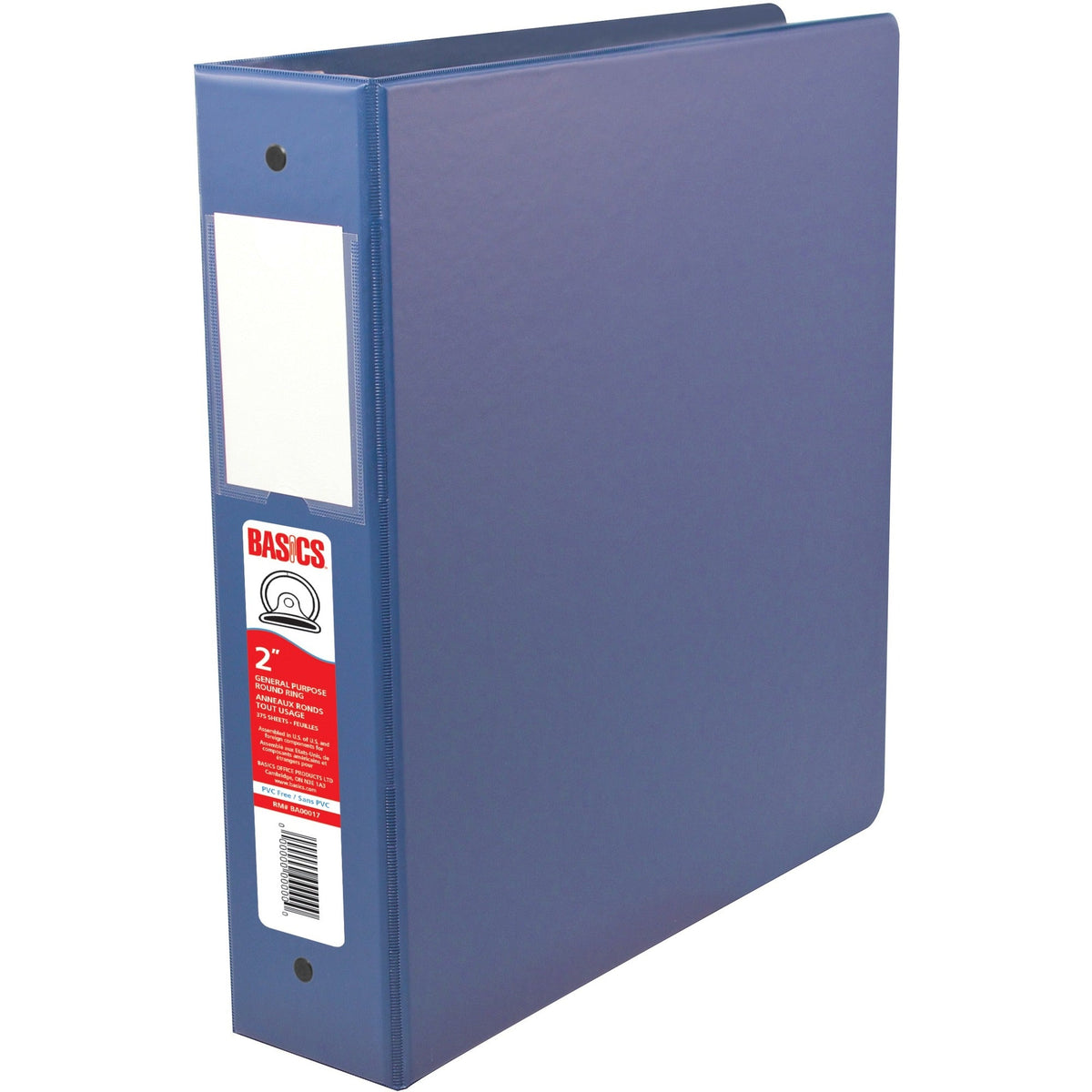 Basics Binder 2" Round Ring Blue