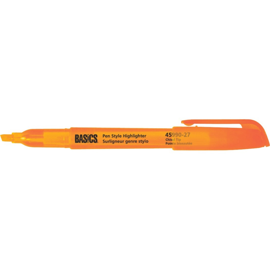 Basics Pen-Style Highlighters - Orange, 12/Box