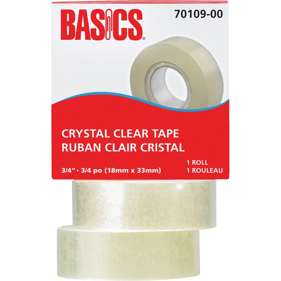 Basics Crystal Clear Tape Refill, 3/4 in (18 mm x 33 m)