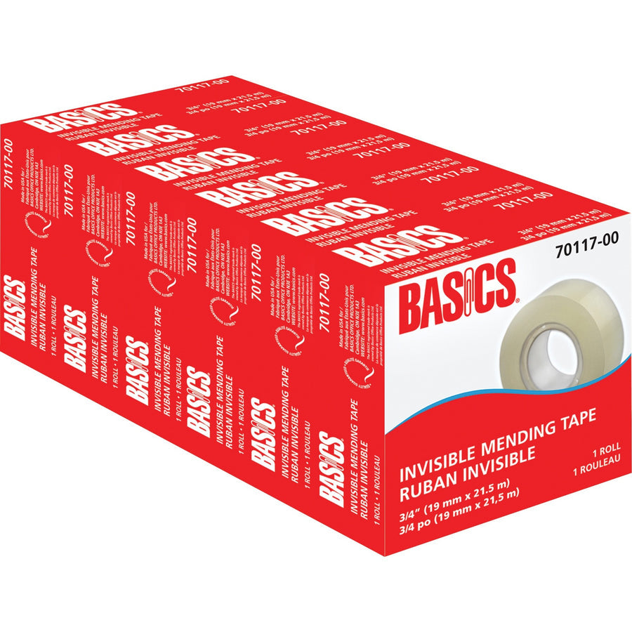 Basics Invisible Mending Tape Refills, 3/4 in, 6/Pack