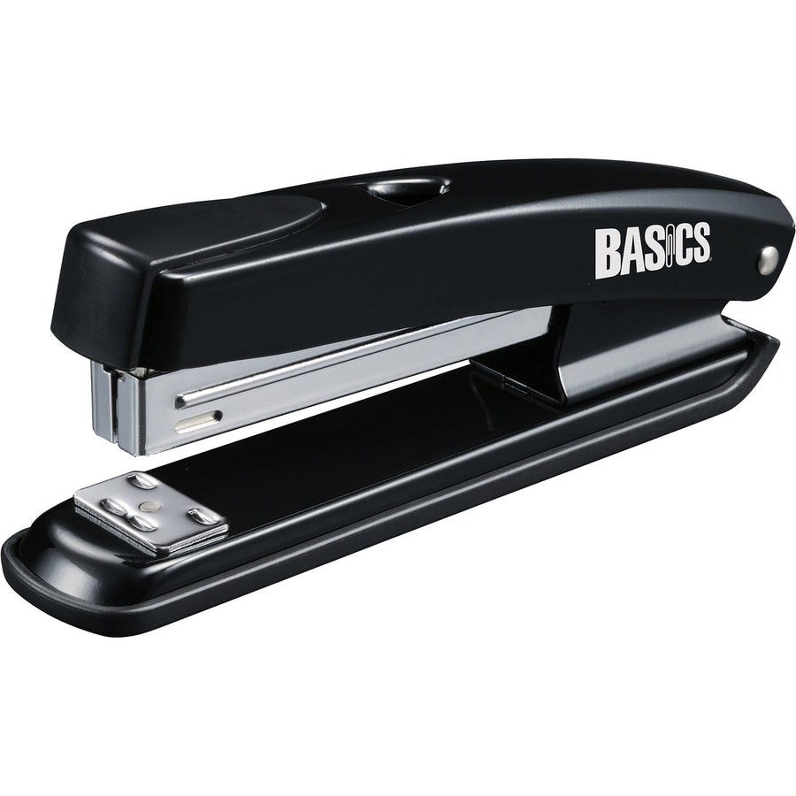 Basics Deluxe Full-Strip Stapler - All-Metal, 20 Sheets, Black