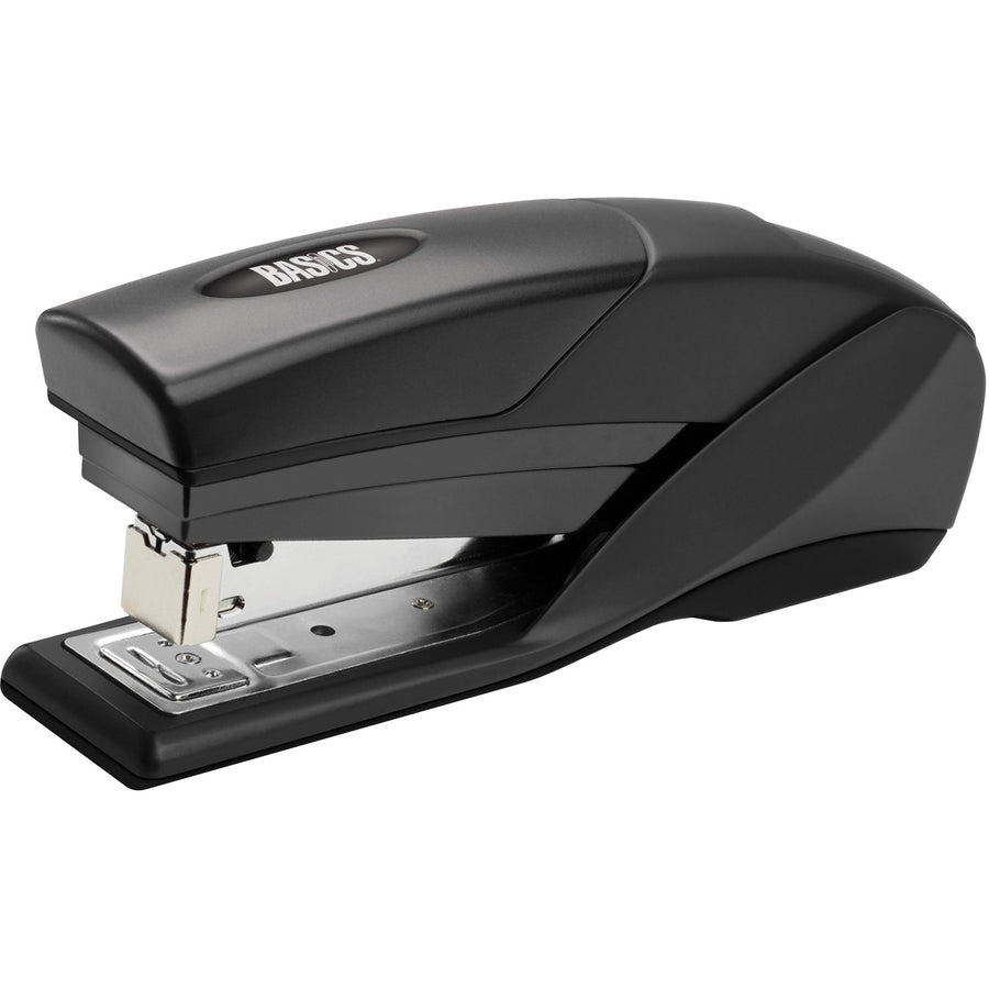 Basics Reduced-Effort Full-Strip Stapler - 20 Sheets, Black & Charcoal
