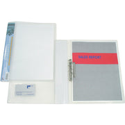 Report Cover with Clamp 100 Sheet Capacity Clear Letter Size