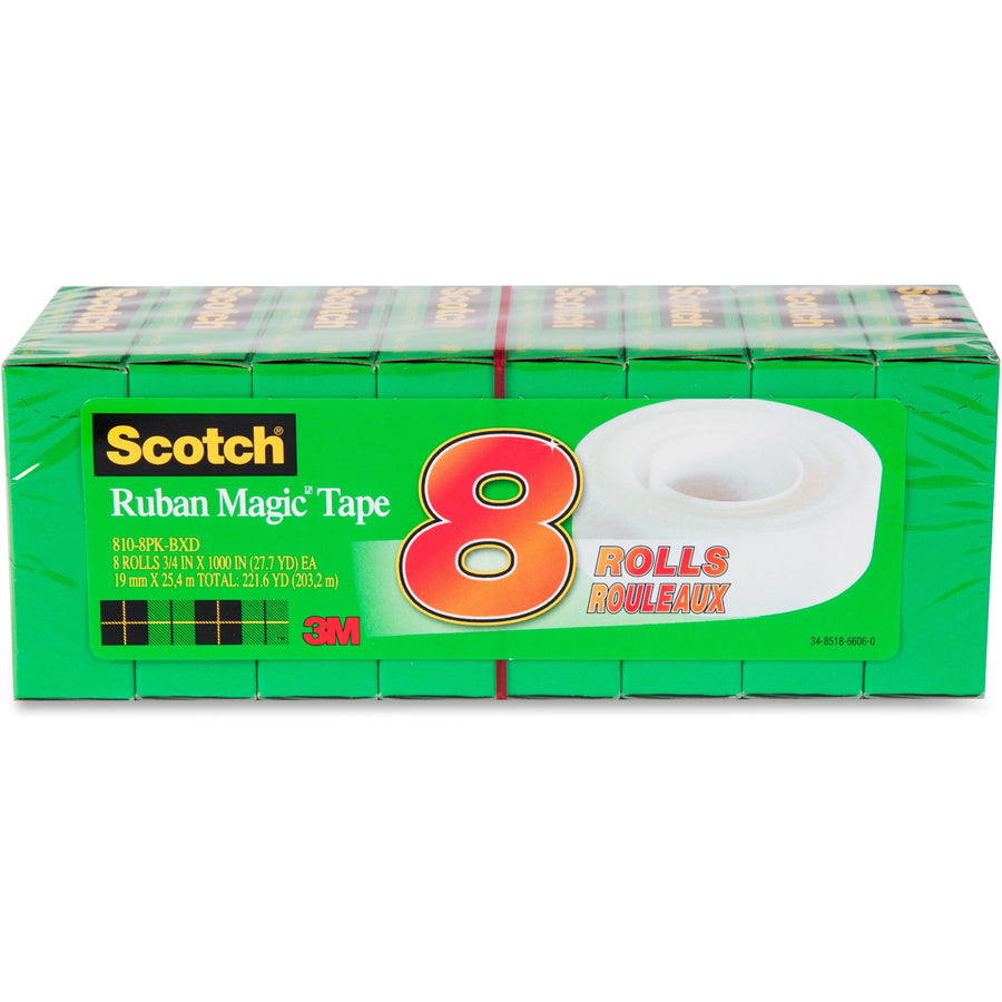 Scotch Magic Invisible Tape Refill Rolls, 8 Pack