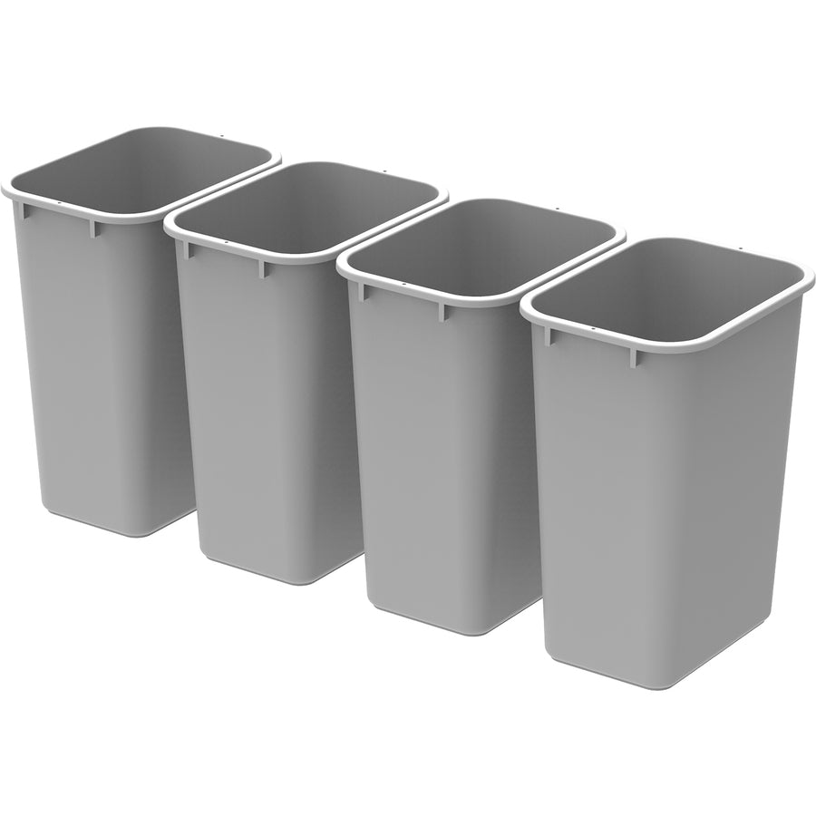 Corbeille à déchets en plastique lavable Storex de 38,8 litres
