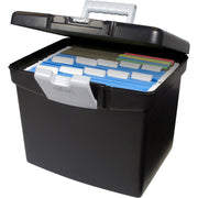 Storex Portable File Box with Top Organizer