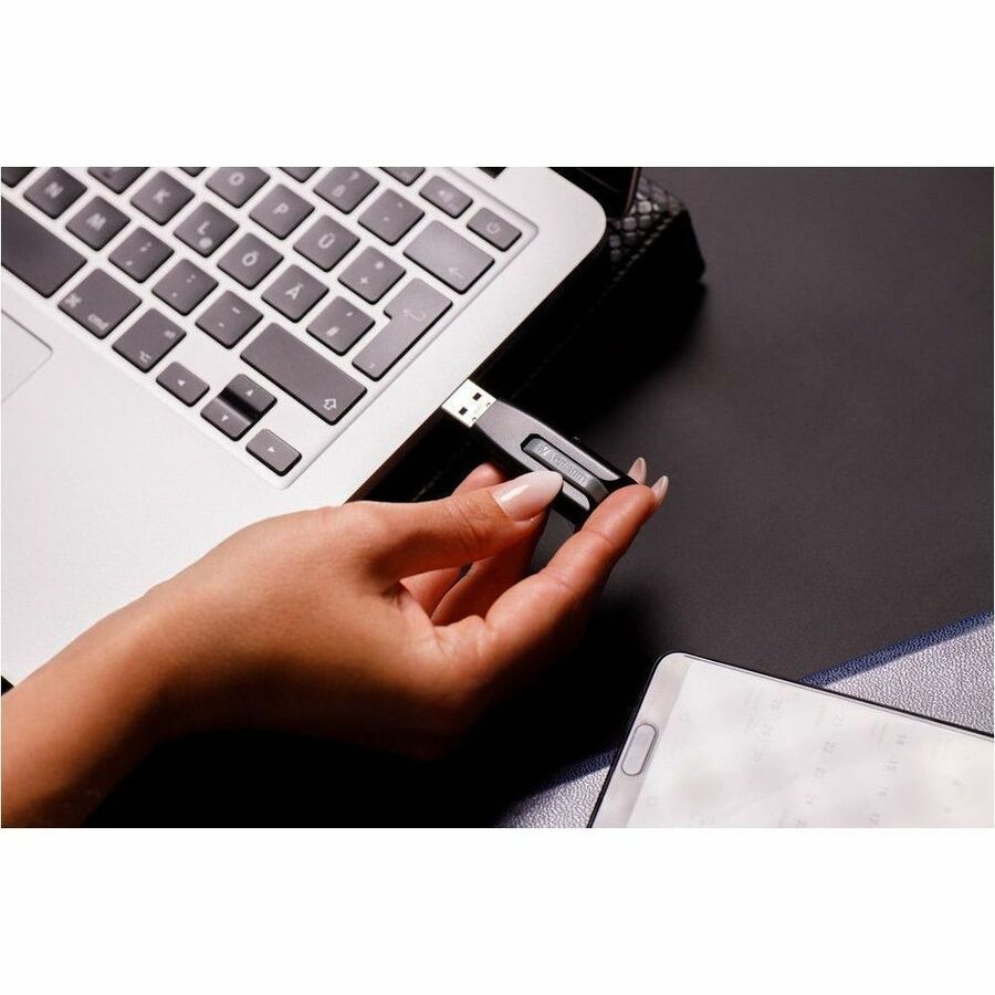 Microban 256GB Store 'n' Go V3 USB 3.2 Gen 1 Flash Drive - Gray