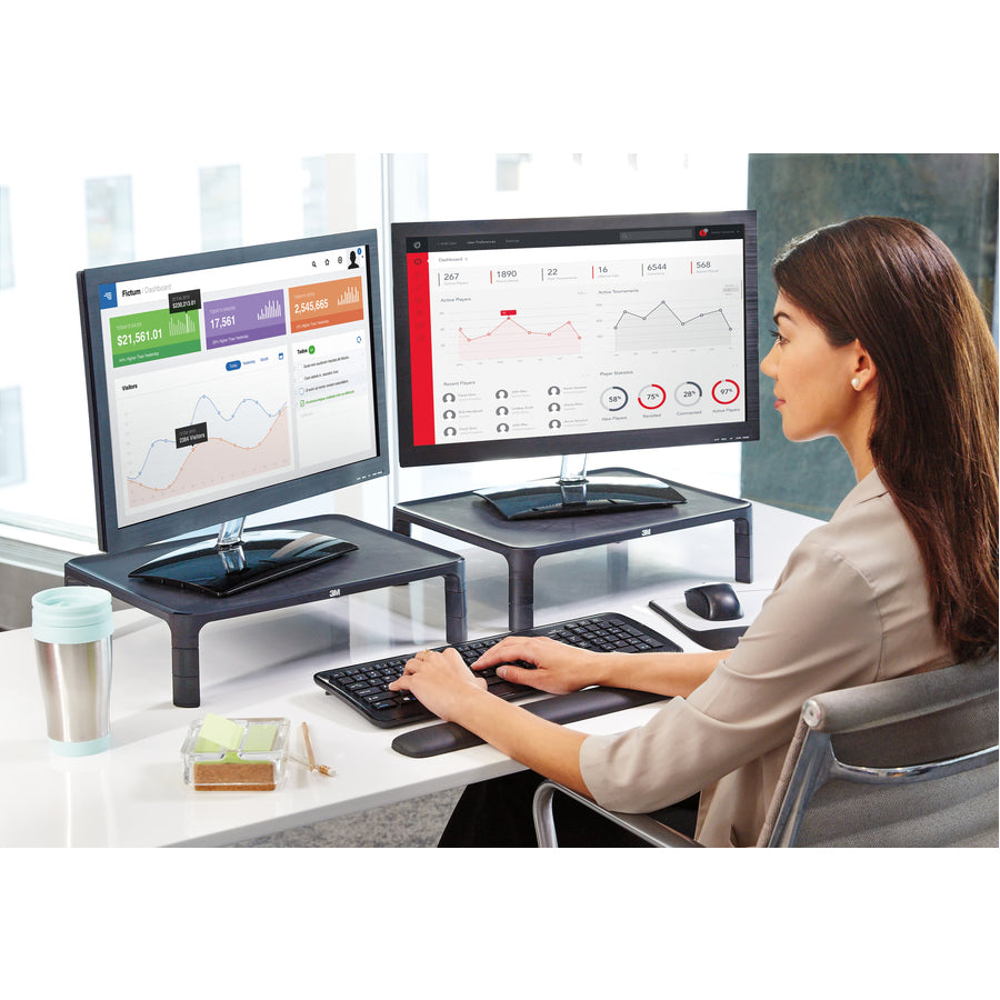 3M Adjustable Monitor Stand for Monitors and Laptops