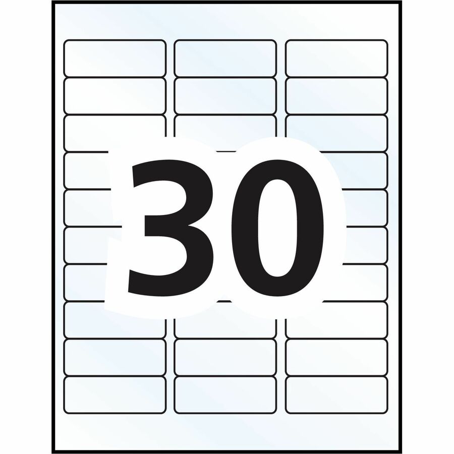 Avery&reg; Rectangle Clear Labels with Easy Peel&reg;1" x 2-5/8" , for Laser/Inkjet Printers - 800-Pack