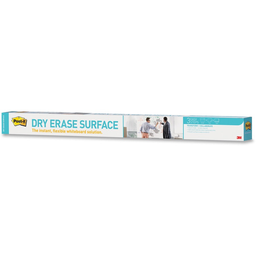 Surface de tableau effaçable à sec autocollante Post-it® en film, 1,2 m x 1,8 m