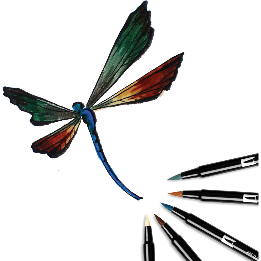 Tombow Dual Brush Art Pen 10-piece Set - Landscape Colours