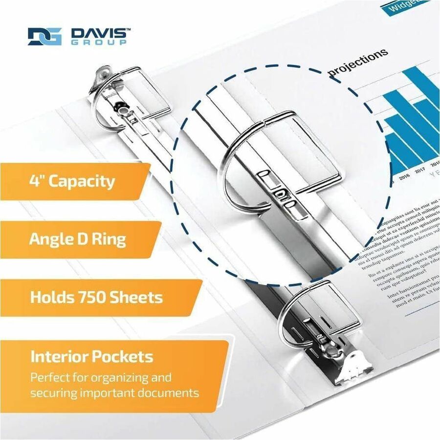 QuickFit PRO Heavy-Duty Single-Touch View Binder, Locking D Rings, 4 Inch, White