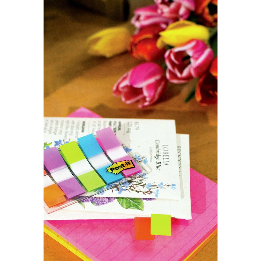 Onglets Post-it avec distributeur On-the-Go – Couleurs vives (12,70 mm)