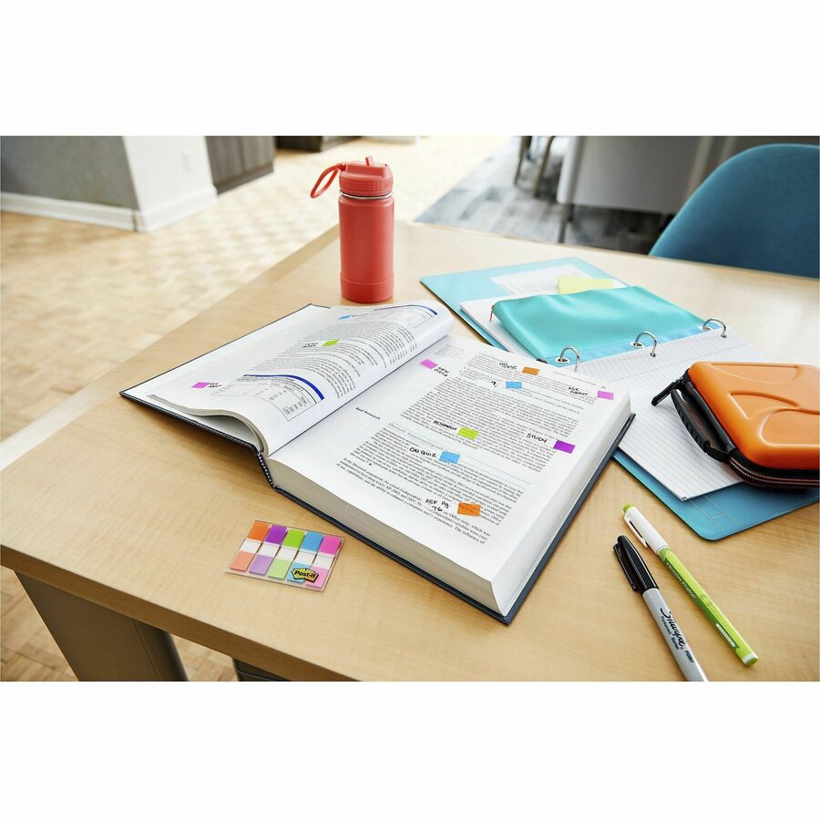 Post-it® Flags in On-the-Go Dispenser - Bright Colors