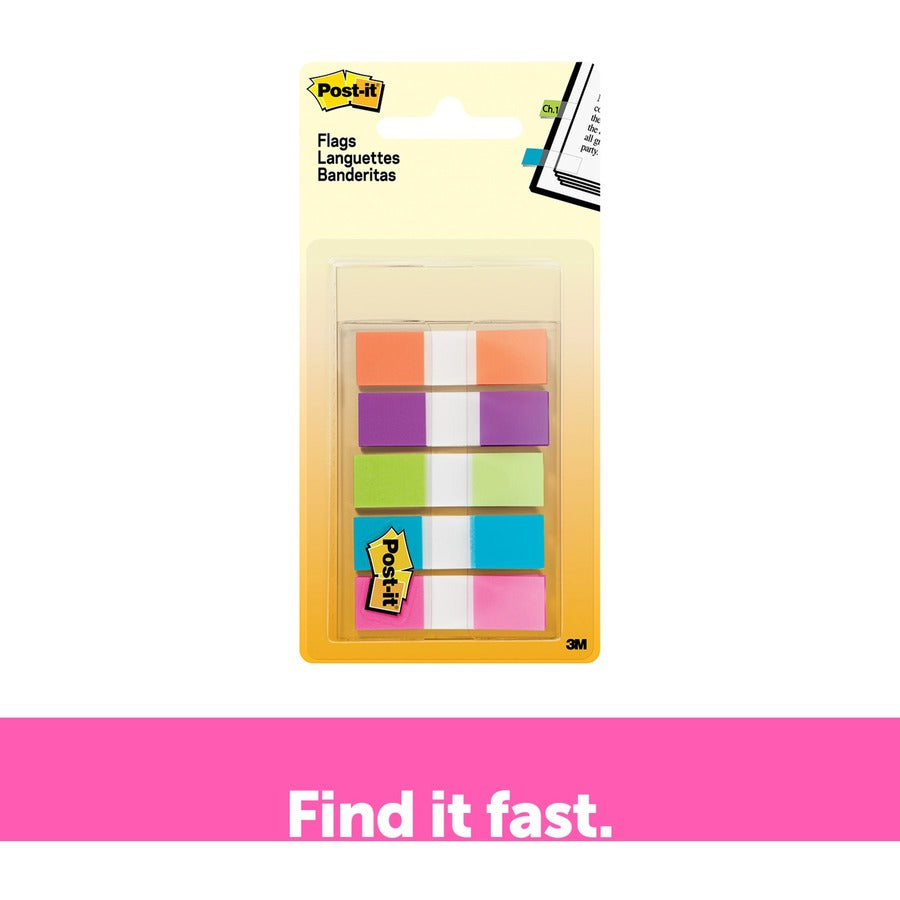 Post-it® Flags in On-the-Go Dispenser - Bright Colors