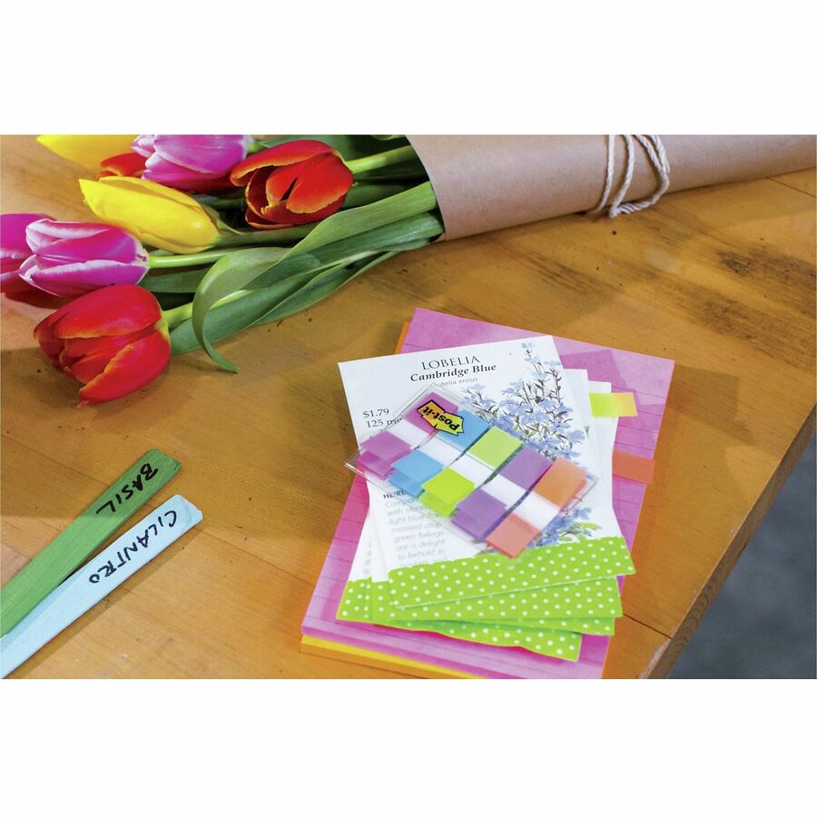 Post-it® Flags in On-the-Go Dispenser - Bright Colors