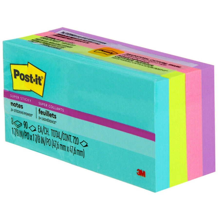 Post-it&reg; Super Sticky Notes - Supernova Neons Color Collection - 3-Pack
