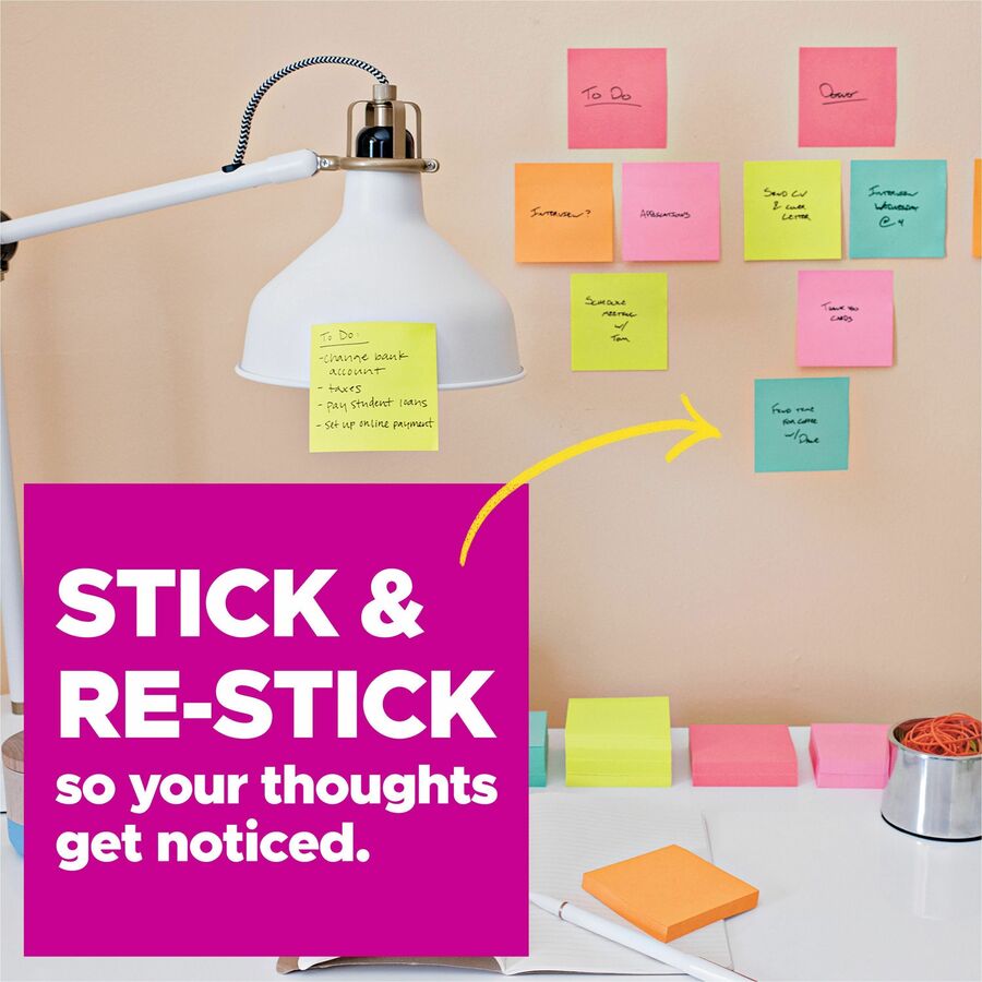Post-it&reg; Super Sticky Notes - Supernova Neons Color Collection (Model 2)