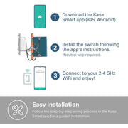 Kasa Smart Smart Wi-Fi Light Switch - 3 Pack
