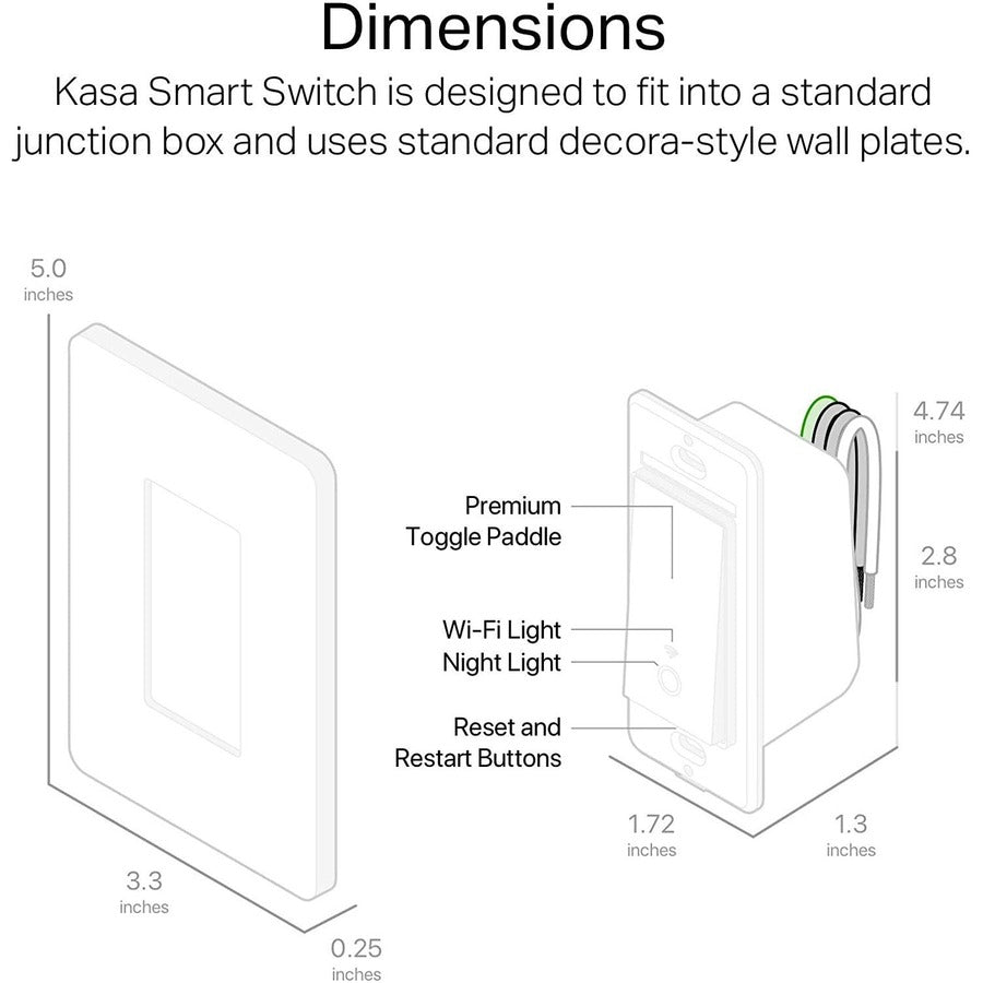 Kasa Smart Smart Wi-Fi Light Switch - 3 Pack