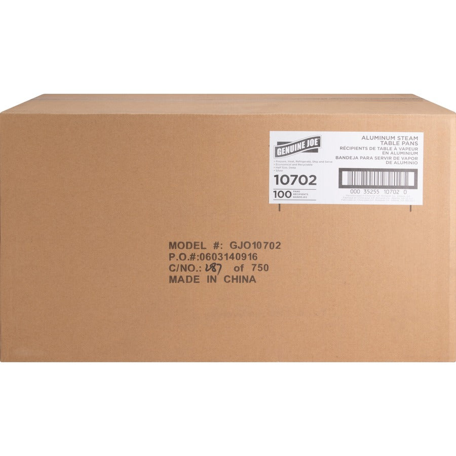 Genuine Joe Half-size Disposable Aluminum Pan