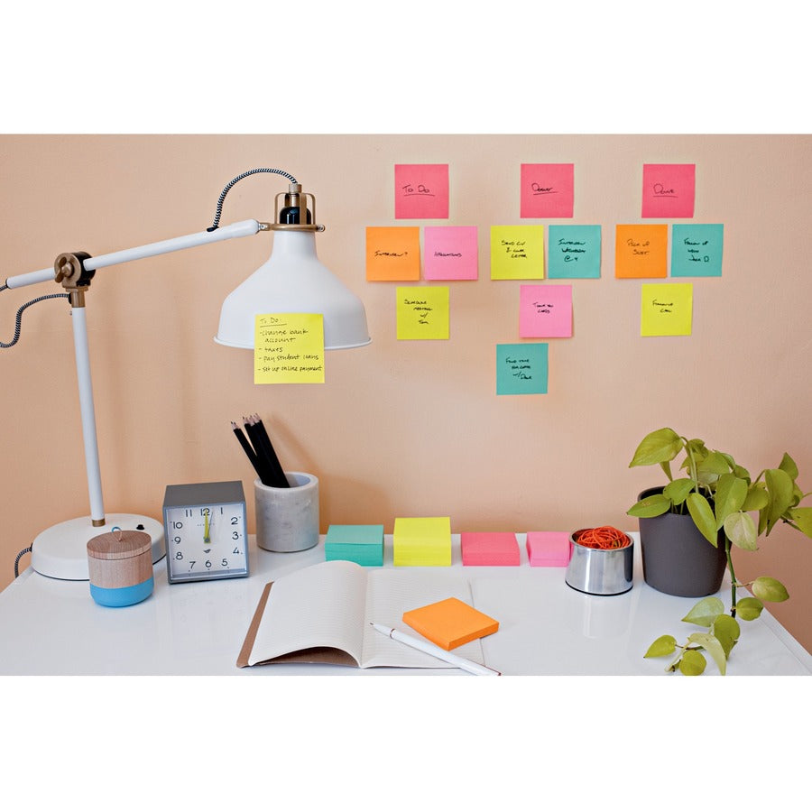 Post-it&reg; Super Sticky Notes - Supernova Neons Color Collection - 3-Pack