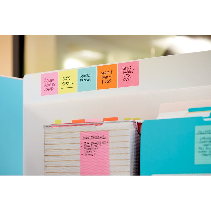 Post-it&reg; Super Sticky Notes - Supernova Neons Color Collection - 3-Pack