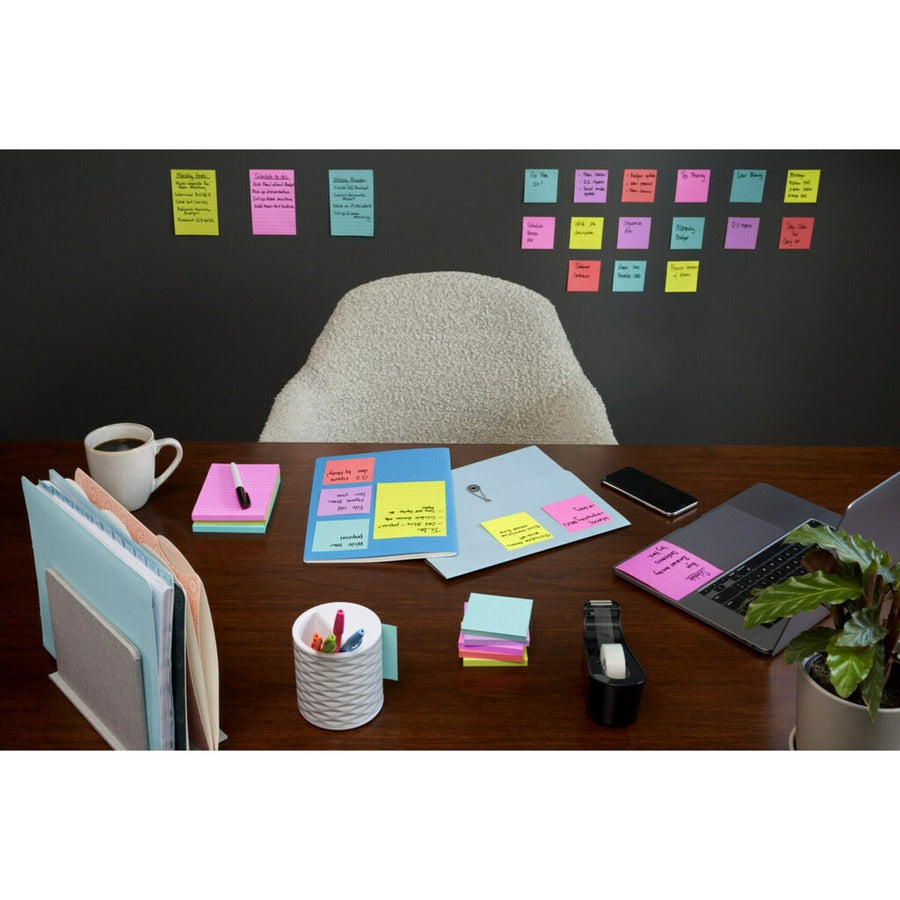 Post-it&reg; Super Sticky Notes - Supernova Neons Color Collection - 3-Pack