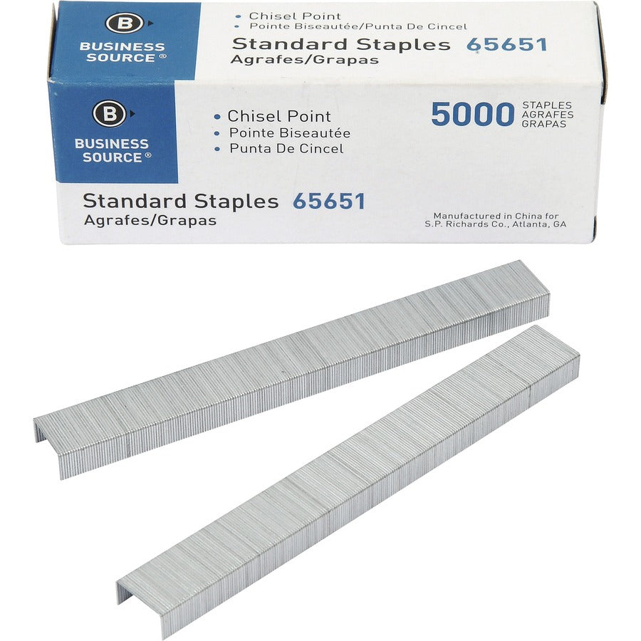 Agrafes standard à pointe biseautée – Patte de 1/4 po – Couronne de 1/2 po – Paquet de 5