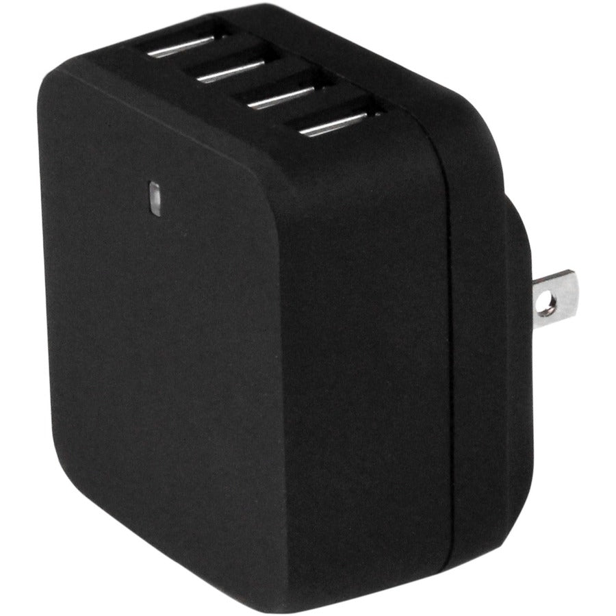 Star Tech.com Travel USB Wall Charger - 4 Port - Black - Universal Travel Adapter - International Power Adapter - USB Charger