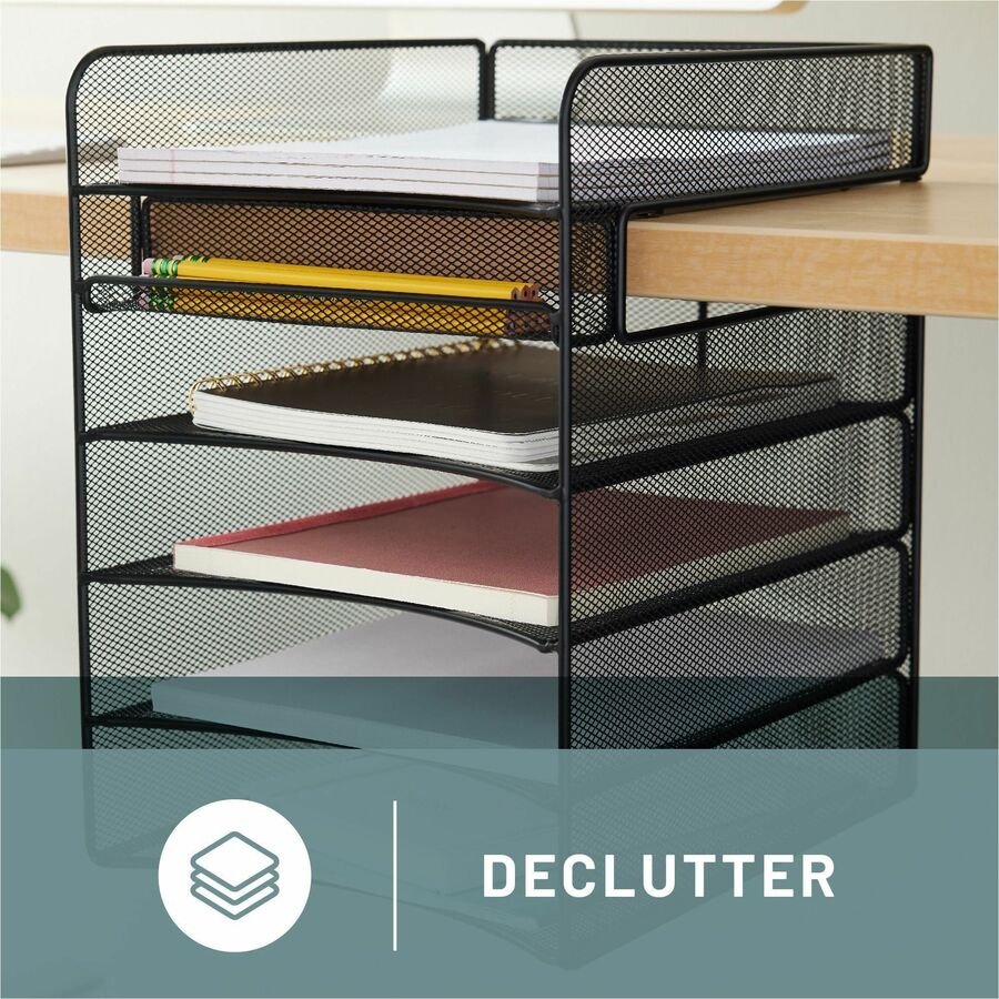 Safco Onyx Horizontal Hanging Desktop Storage