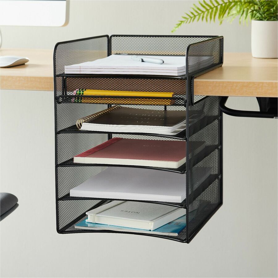 Safco Onyx Horizontal Hanging Desktop Storage