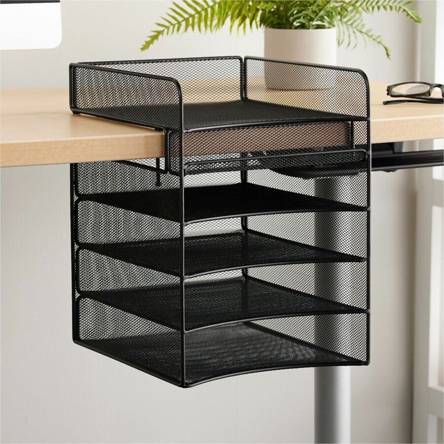 Safco Onyx Horizontal Hanging Desktop Storage