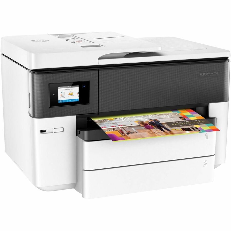 HP Officejet Pro 7740 All-in-One Inkjet Multifunction Printer-Color