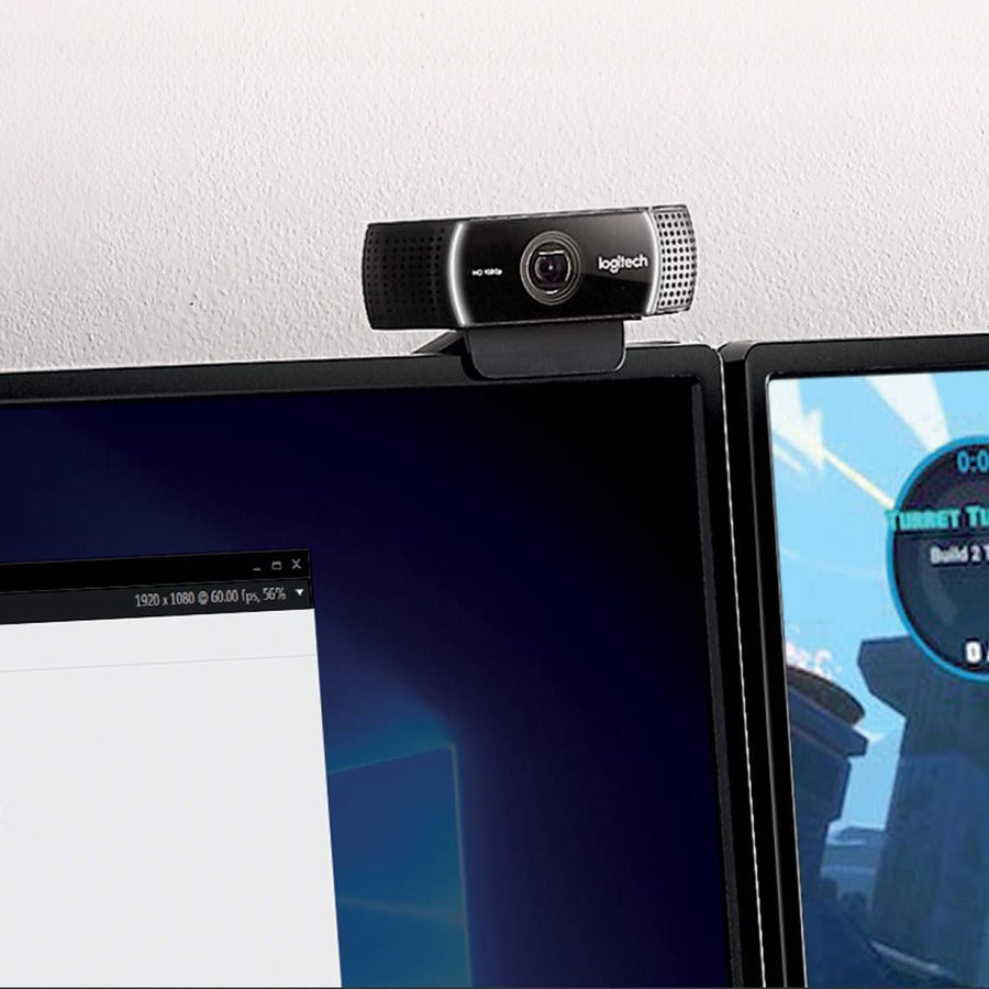 Webcam Logitech C922 - 2 mégapixels - 60 ips - USB 2.0 - 1 unité